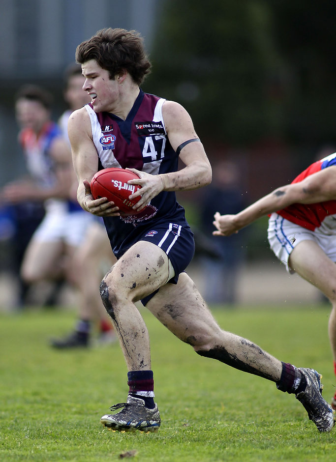 TAC 2012 Rd 16 - Sandringham Dragons v Gippsland Power Nathan Freeman of the Dragons in action during the TAC Round 16 match between the Sandringham Dragons and Gippsland Power at Warrawee Park in Melbourne. (Photo: Darrian Traynor/AFL Media)
